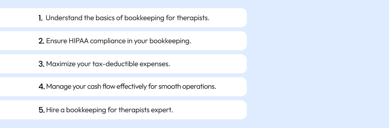 Bookkeeping for therapists: 5 tips you need to know